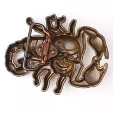 Skull and Scorpion Belt Buckle Western Cowboy Native American SCP-01 