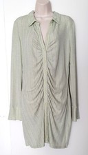 H&M By Divided Draped Shirt Dress Light Green Size XL