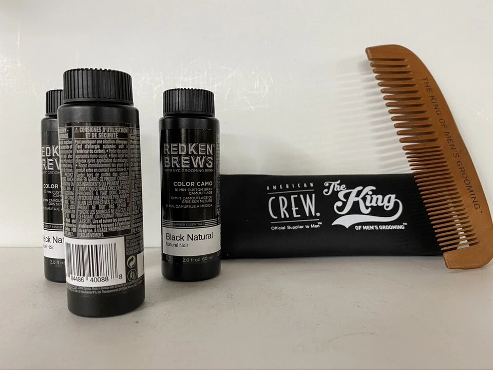 3 бутылки REDKEN для мужчин 5 минут цвет камуфляж черный натуральный и расческа - Изображение 2 из 3