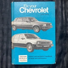Fix Your Chevrolet V8 V6 6 4 1981 To 1969 By Bill Toboldt Hardcover 1981 Ex...