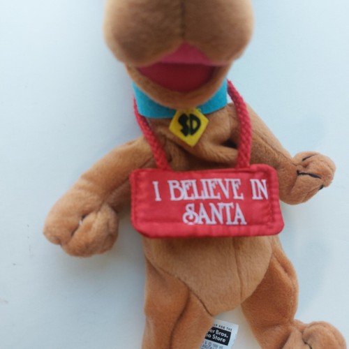 Peluche SCOOBY-DOO “Io credo in Babbo Natale” Natale Beanbag 1999 Warner Bro - Foto 6 di 10