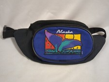 Vintage Alaska Fanny Pack 2 Pocket Waist Pouch Travel Purse State Souvenir