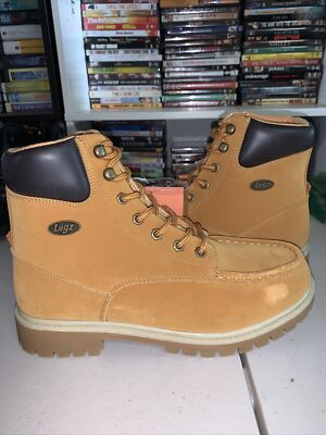 lugz mens size 9 folsom golden wheat/bark/cream boots Shelf #129