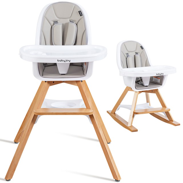 wooden leg high chair