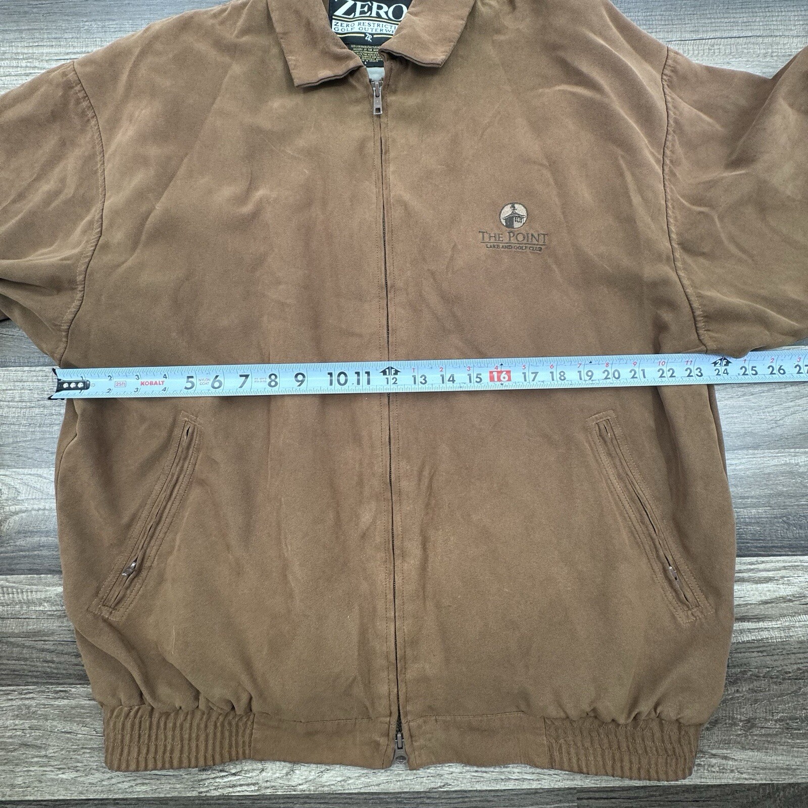 Zero Restriction Men Large Brown Micro Suede Golf… - image 8