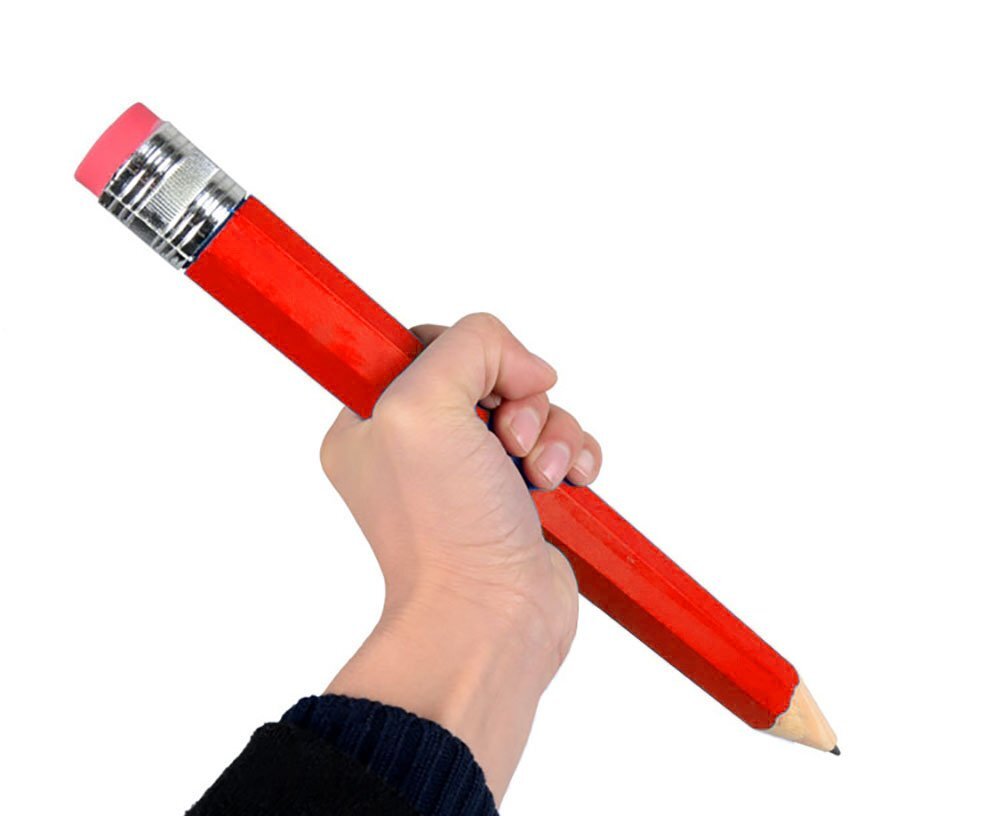 Big Pencils For Kid Giant Wooden Jumbo Pencil So Cool (Red)-image
