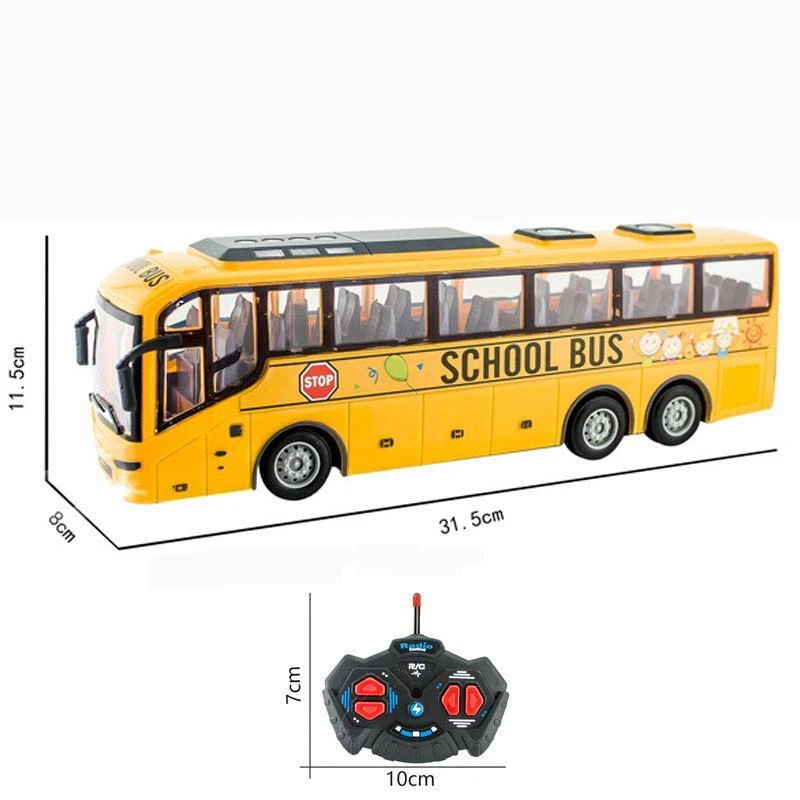 1/30 Rc Bus Electric Remote Control Car with Light Tour Bus School City Model - Image 2 of 4