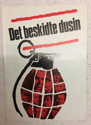 The Dirty Dozen Lee Marvin Ernest Borgnine Bronson 1967 Danish Movie Program