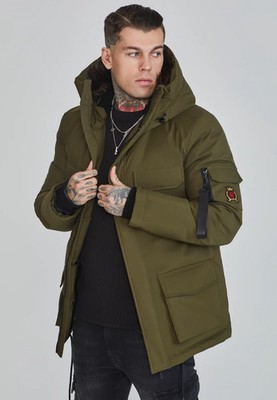 SikSilk Herren Parka Grün Medium