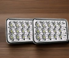 2pack HeadLights 4x6" or 6x4" LED H4 Chrome Reflector Style Hi-Lo Sealed Beam