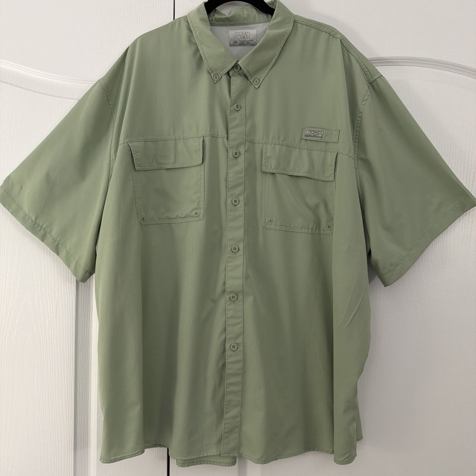 Ocean Coast Men’s 3XL PFG Shirt Sage Green Fishing Sports Outdoors Casual Wear