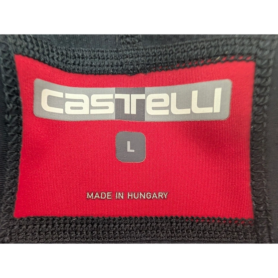 Castelli Cycling Bib Shorts Men's Large Black Road Bike Padded Made in Hungary - Image 2 of 4