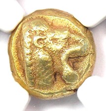 Lesbos Mytilene EL Hecte Lion Hekte Electrum Coin 521-478 BC - Certified NGC VF