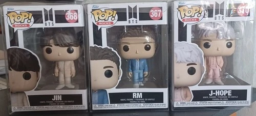 Funko Pop Rocks BTS Lot Of 3 #367 #368 #370 with Protector Rare
