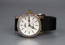 Invicta Excalibur Iridescent 23114 Black Leather Japanese Quartz Watch