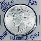 1923 SILVER PEACE DOLLAR AUTHENTIC HI GRADE U.S. MINT COIN FREE SHIPPING 5016