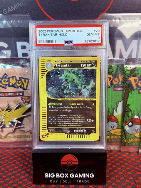 Pokemon 2002 Tyranitar Expedition Holo Rare #29 PSA 10 Gem Mint 🦖💎 POP - 67