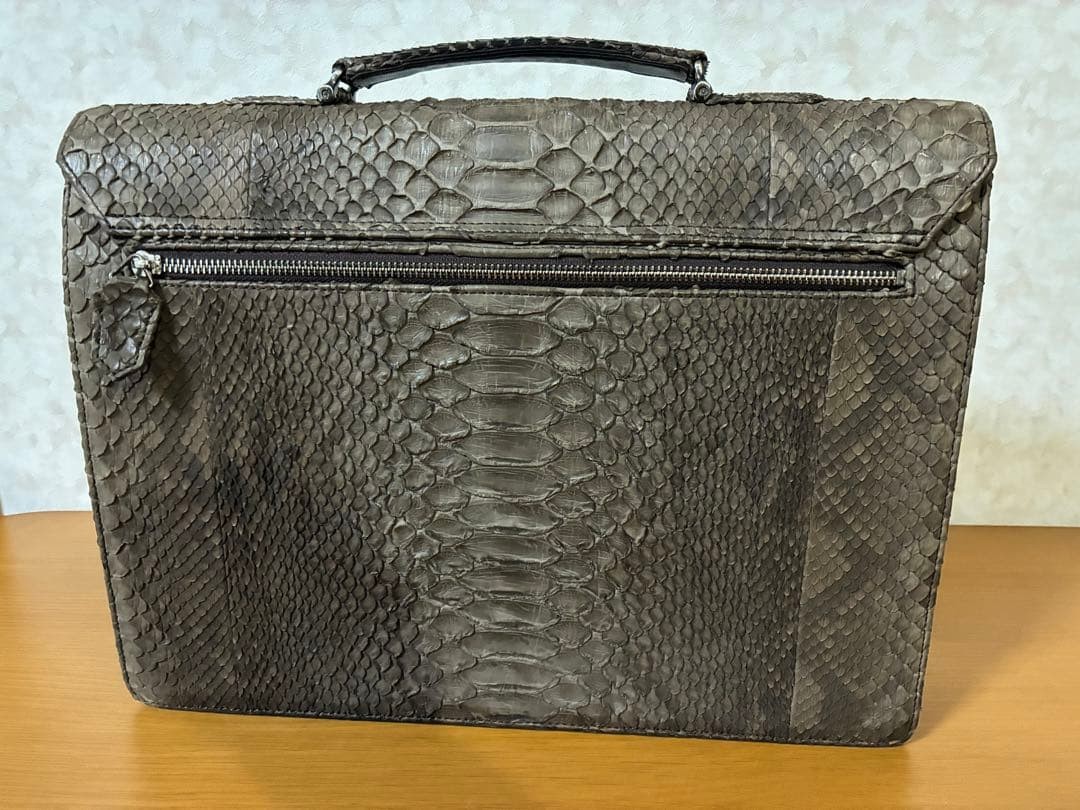 VERSACE Mens Python Leather Business Briefcase Ba… - image 10