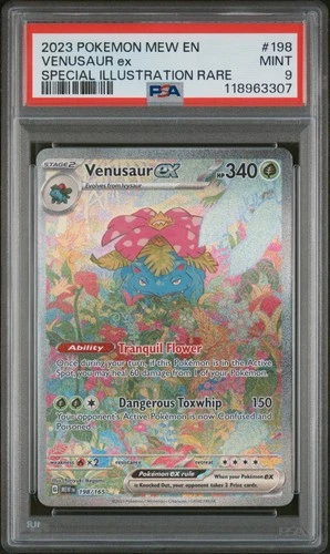 2023 POKEMON MEW EN-151 SPECIAL ILLUSTRATION RARE #198 VENUSAUR EX PSA 9