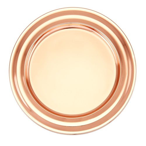 Old Dutch 13" Decor Collar Rim Charger Plates (Set of 6), Copper (OS968)