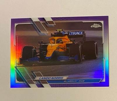 2021 Topps Chrome F1 Lando Norris PURPLE REFRACTOR /399 #101 Formula 1 McLaren