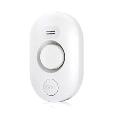 Water Leak Detector Sensor Alarm: Home Flooding Monitor Smart White 