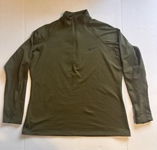 Nike Dri-Fit Quarter Zip Mens XL Grey Pullover Activewear Top