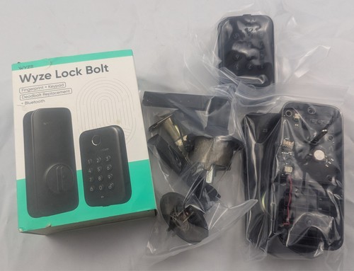 Wyze Auto-Lock Bolt Fingerprint Keyless Entry Door Black Passage Handle No screw