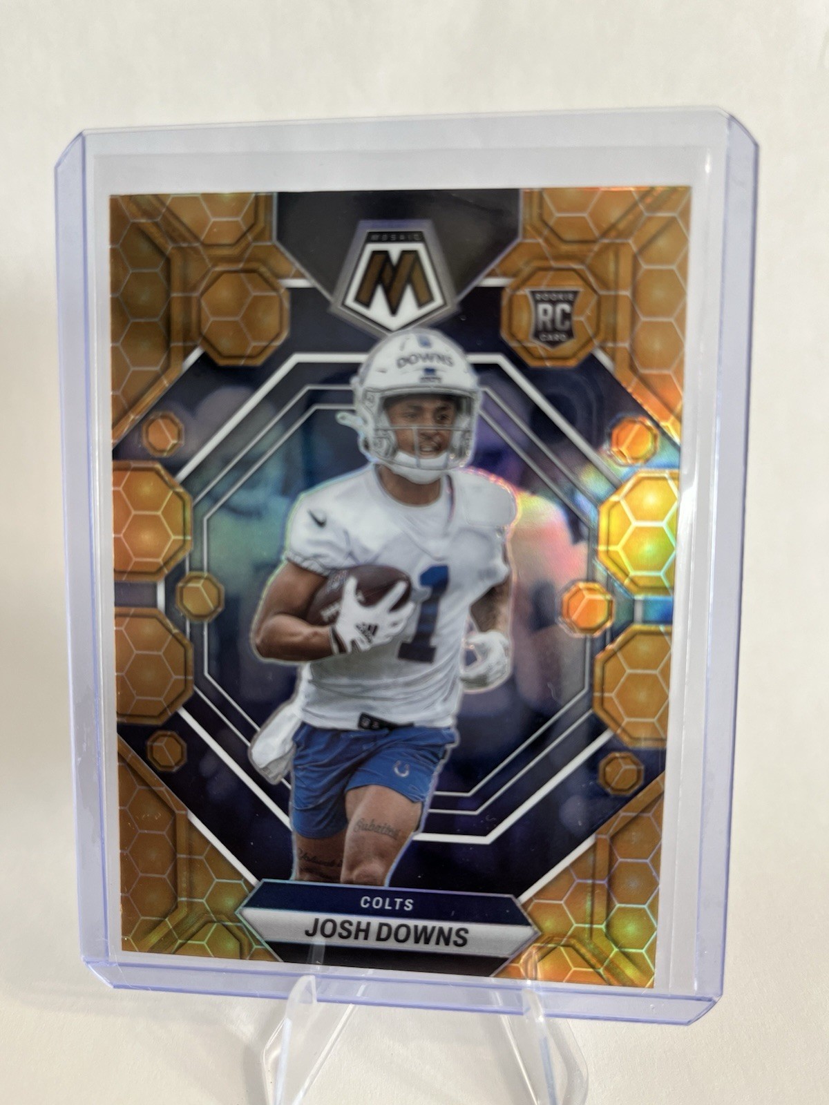 2023 Panini Mosaic Rookies Josh Downs #339 Honeycomb Prizm (RC)
