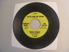 Ruben Wright - You've Done Me Wrong 7" Promo Capitol Records Soul R&B 45 RPM