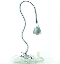 QUANS 5W 5x1W Cool White 19" Clamp Clip on Gooseneck High Power LED Desk
