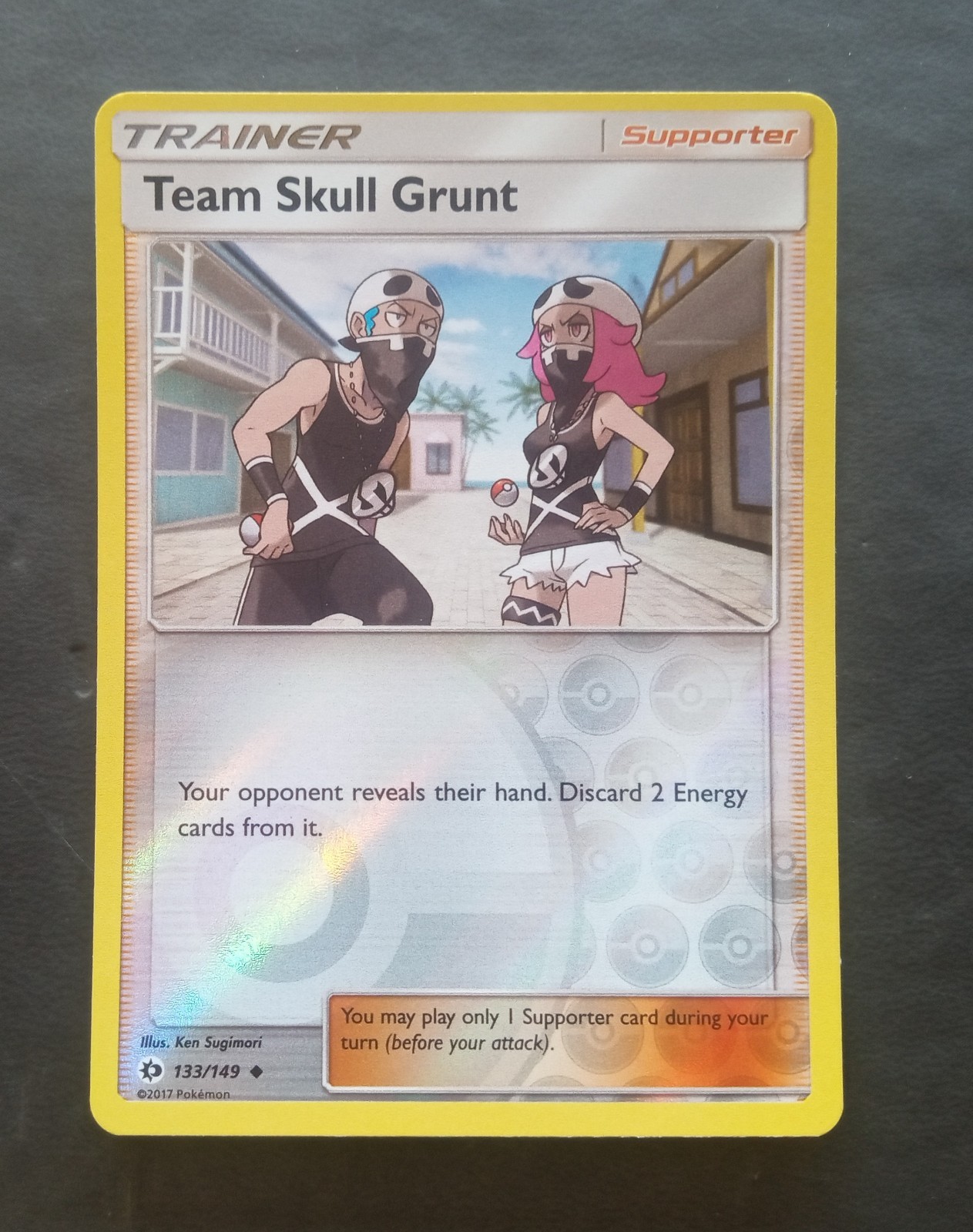 Team Skull Grunt Reverse Holo 133/149 Sun & Moon Base Set 2017 Mint Pokemon