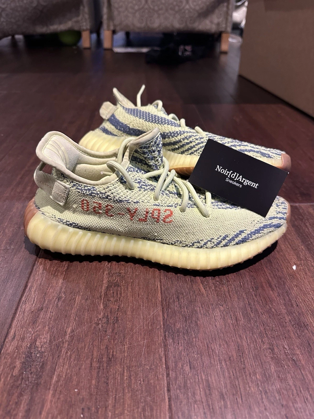 8202) Adidas Yeezy Boost 350 V2 Semi Frozen Giallo B37572 Uomo Taglia 8 5