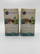 Garden of Life Organics Men's Multi 40+ 60 vegan tablets Lot of 2 EXP 9/2026