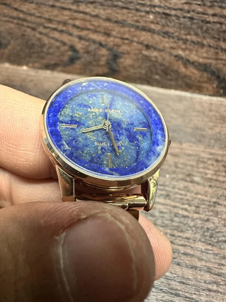 Reloj Anne Klein Lapislázuli Azul Mujer Tono Oro Rosa Cuarzo AK/1432 Japón Movt Foto 2 de 4