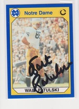 WALT PATULSKI NOTRE DAME UNIVERSITY  AUTOGRAPHED CARD