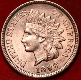 Uncirculated 1890 Philadelphia Mint Indian Head Cent