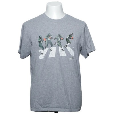 NFL Team Apparel, T-shirt, Größe: L, Grau/Mehrfarbig, Print, Herren #CVt