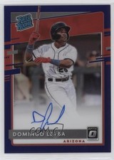2020 Panini Donruss Optic Purple Prizm 91/125 Domingo Leyba #RRS-DL Auto RC 5c9