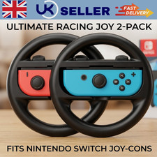 2PCS Switch Racing Steering Wheels for Nintendo Joy-Con Mario Kart Wheel UK