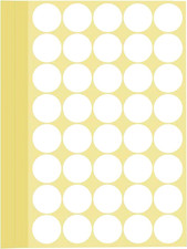 1200 PCS White Dot Stickers 1 Inch round Color Coding Labels 1" Circle Sticky