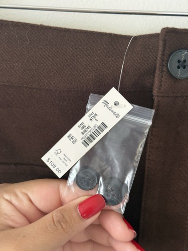 Madewell Utility Minirock in dunklem Chicorée-Braun adrette Cottage Basics neu mit Etikett 6 - Bild 7 von 11
