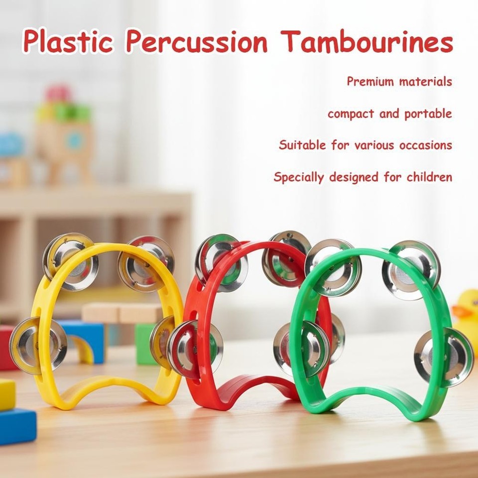 4pcs Plastic 4Bell Percussion Instrument Stage Performance Colorful ...