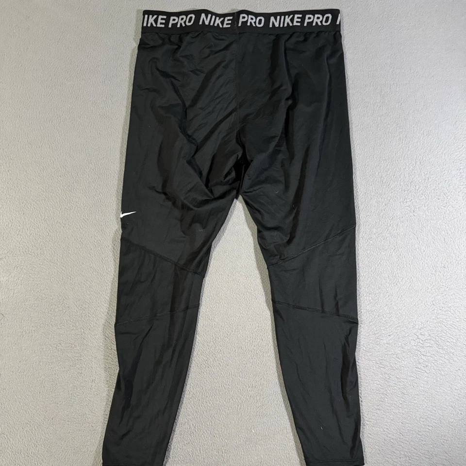 Nike Pro Dri-FIT Compression Pants Mens Size XXL Black Athletic Running Gym Used - Image 3 of 4