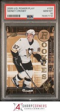 2005 UPPER DECK POWER PLAY #133 SIDNEY CROSBY RC PENGUINS PSA 10