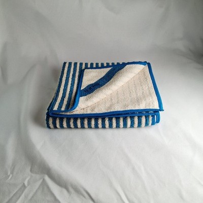Norwex Hand Towel- Striped Teal/Vanilla 35cm x 65 cm