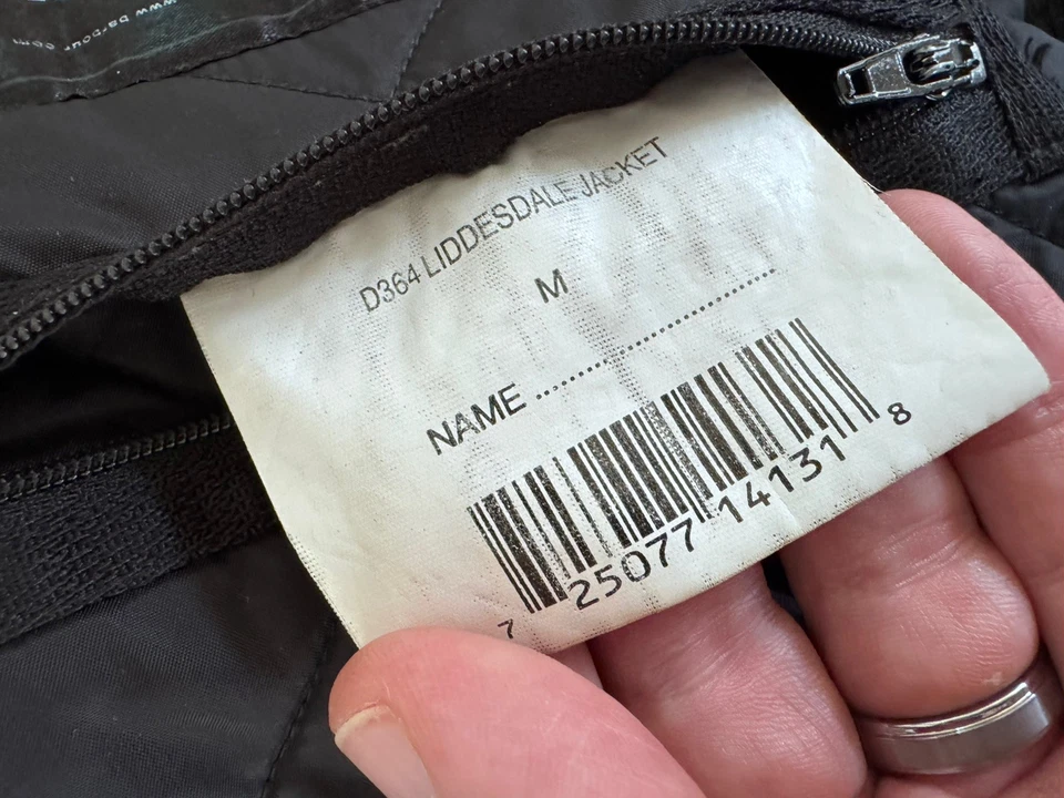 Abrigo Chaqueta Acolchada Barbour Heritage Liddesdale Negro Nuevo Reino Unido Talla Grande M Foto 3 de 4