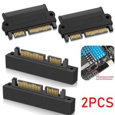 2pcs SFF-8482 Computer Cable Connectors SAS to SATA 22 pin HDD Raid Adapter US