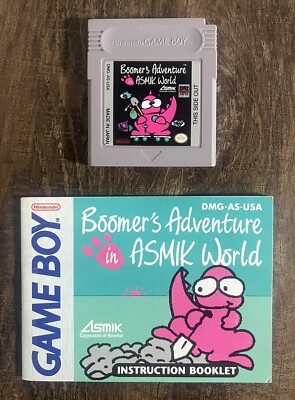 Boomer's Adventure Asmik World + Manual Nintendo GameBoy Game Boy Great Shape