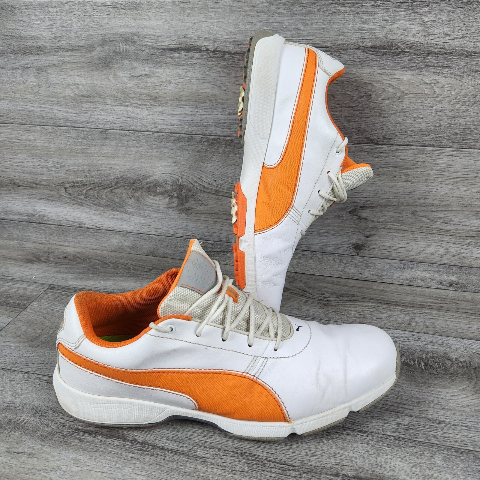 Puma Golf Shoes Mens 12 White Orange 